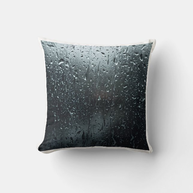 Rain on Glass Distortion Window Film Kussen (Voorkant)