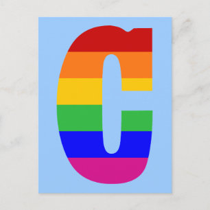 Rainbobordetekst C Briefkaart