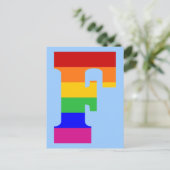 Rainboegbrief F Briefkaart (Staand voorkant)