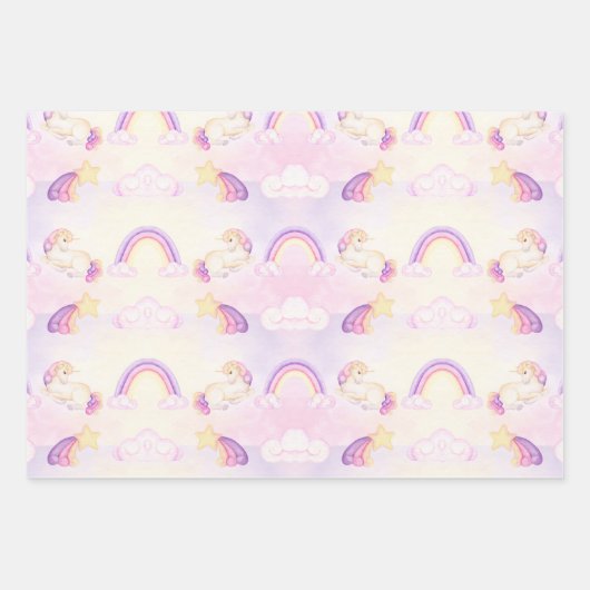 Rainbogen en eendrieken van zacht deegmeel inpakpapier vel (Voorkant)