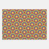 Rainbogen en grafisch patroon van de Stijl van de  Inpakpapier Vel (Voorkant 3)