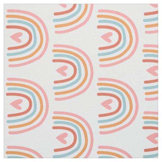 Rainbogen en harten stof (Swatch)