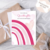 Rainbogen en harten (warm roze) kaart