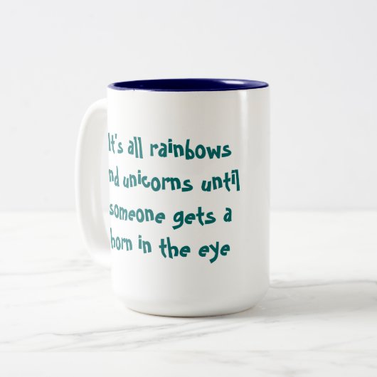 Rainbogen en Mok van onkruidnagelkoffie (Voorkant links)