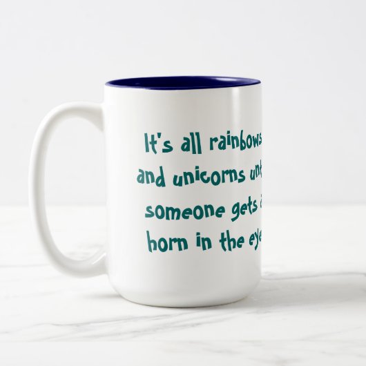 Rainbogen en Mok van onkruidnagelkoffie (Links)