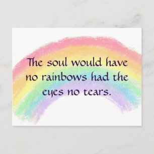 Rainbogen en tranen briefkaart