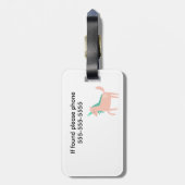 Rainbogen en Unicorns Bagagelabel (Achterkant verticaal)