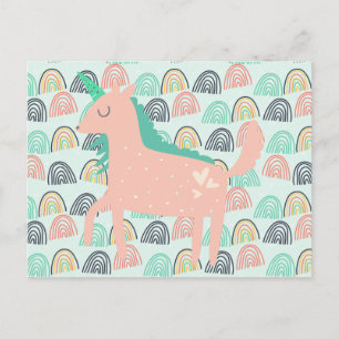Rainbogen en Unicorns Briefkaart