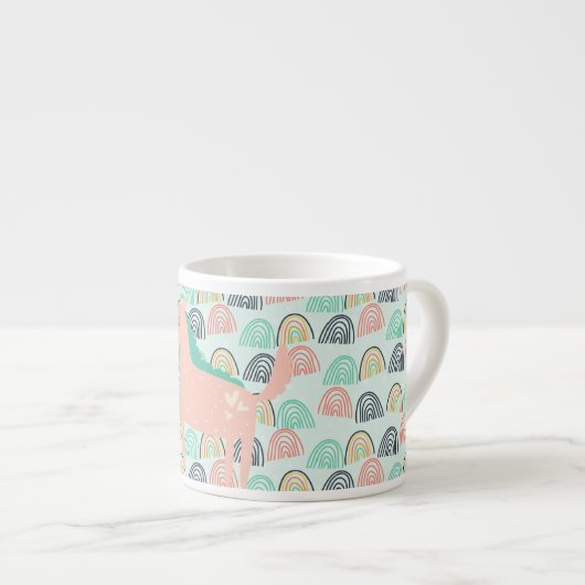 Rainbogen en Unicorns Espresso Kop (Voorkant rechts)