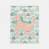 Rainbogen en Unicorns Fleece Deken (Voorkant)