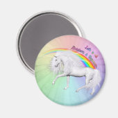 Rainbogen en Unicorns Magneet (Voorkant / Achterkant)