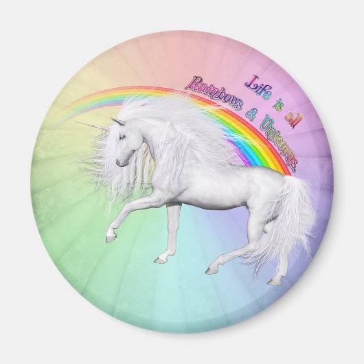 Rainbogen en Unicorns Magneet (Voorkant)
