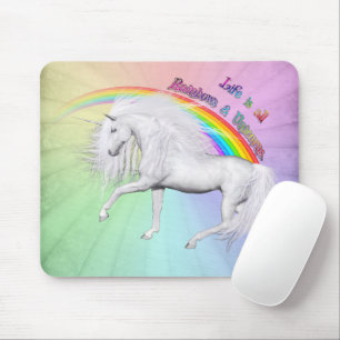 Rainbogen en Unicorns Muismat