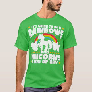 Rainbogen en Unicorns Soort Dag T-shirt