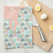 Rainbogen en Unicorns Theedoek (Quarter Fold)