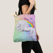 Rainbogen en Unicorns Tote Bag (Dichtbij)