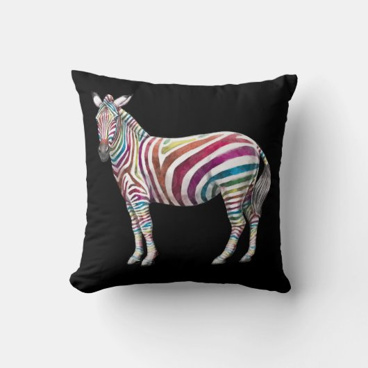 Rainbogen en Zebras Kussen (Voorkant)