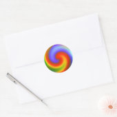 Rainbogen Ronde Sticker (Envelop)