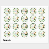 Rainbogen, shamrocks en potten van goudSticker Ronde Sticker (Vel)