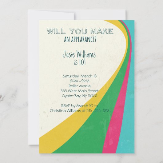 Rainbogen, Unicorn en een verjaardag! Kaart (Achterkant)