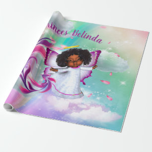 Rainbogen, wolken uit vloeisel, Baby shower van st Cadeaupapier