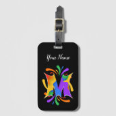Rainbooboogbrief M Monogram Abstract Bagagelabel (Voorkant (verticaal))