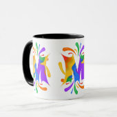 Rainbooboogbrief M Monogram Abstract Mok (Voorkant links)