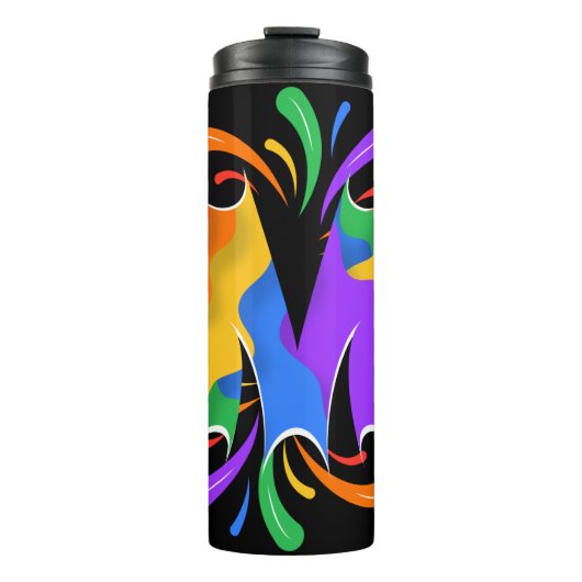 Rainbooboogbrief M Monogram Abstract Thermosbeker (Voorkant)