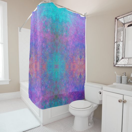 Rainboogalcoholinkt, helderkleurig Abstract Douchegordijn (In situ)