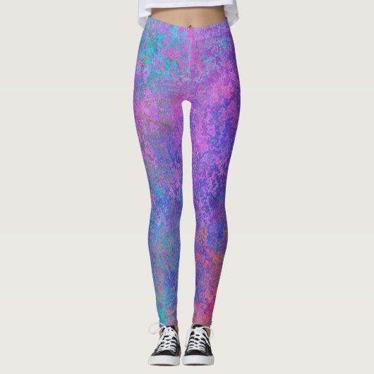 Rainboogalcoholinkt, helderkleurig Abstract Leggings (Voorkant)