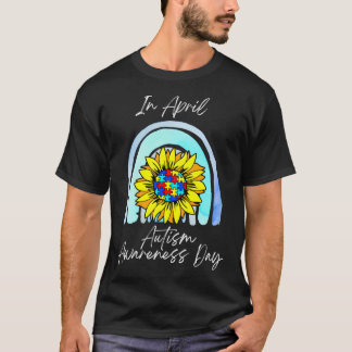 Rainboogautisme In april Draag we Blauwe autisme A T-shirt