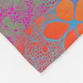 Rainboogbloemen in kant fleece deken (Hoek)