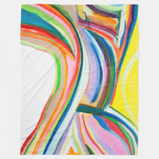 Rainboogbrug Fleece Deken (Voorkant)