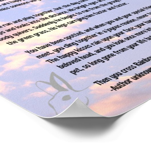 Rainboogbruggedicht in wolken poster (Hoek)