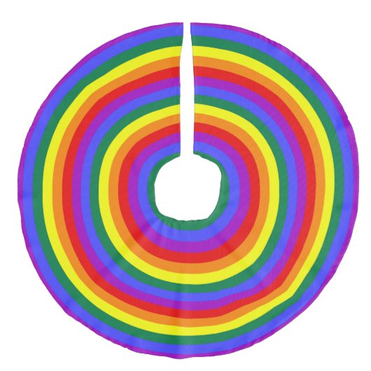 Rainboogbundelcirkels Imitatie Linnen Kerstboom Kleed (Voorkant)