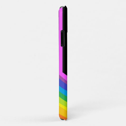 Rainboogceldraagtas met zwarte achtergrond Case-Mate iPhone case (Achterkant/rechts)