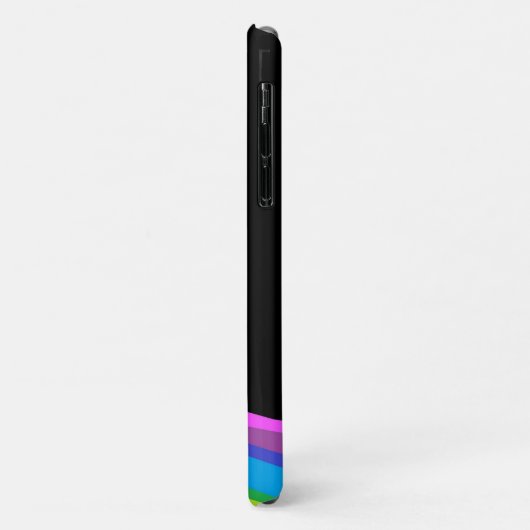 Rainboogceldraagtas met zwarte achtergrond Case-Mate iPhone case (Achterkant/links)