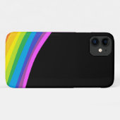 Rainboogceldraagtas met zwarte achtergrond Case-Mate iPhone case (Achterkant (horizontaal))