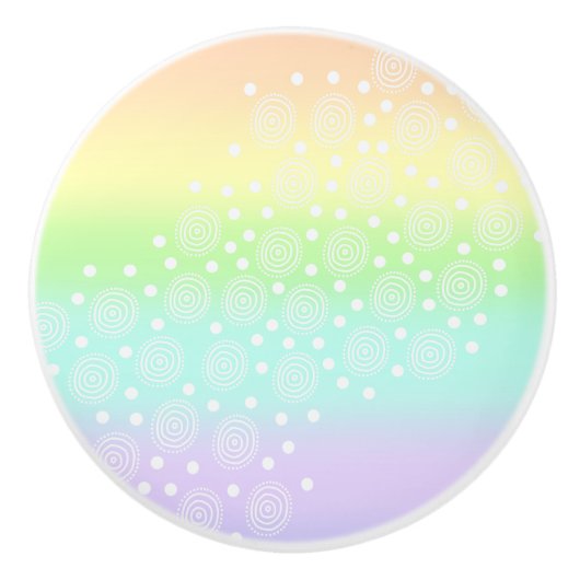 Rainboogcirkels voor pasta's in cirkels keramische knop (Voorkant)