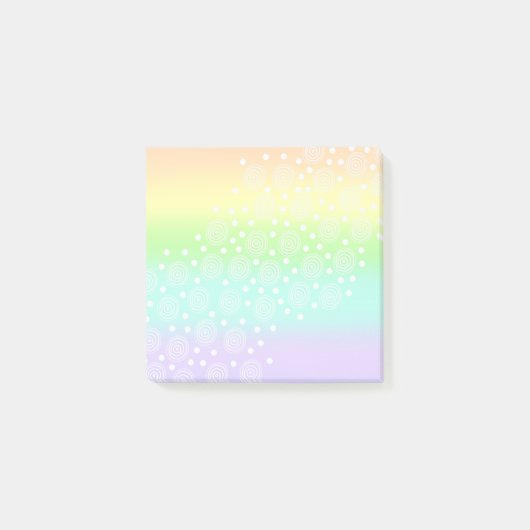 Rainboogcirkels voor pasta's in cirkels post-it® notes (Voorkant)