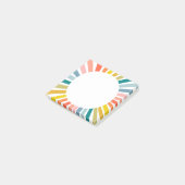 Rainboogcirkelvormig afbeelding kleurrijk vun mode post-it® notes (Schuin)