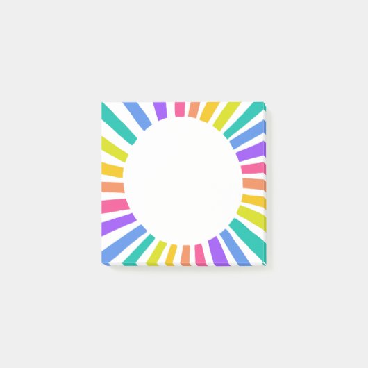 Rainboogcirkelvormig afbeelding kleurrijk vun mode post-it® notes (Voorkant)