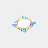 Rainboogcirkelvormig afbeelding kleurrijk vun mode post-it® notes (Schuin)
