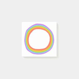 Rainboogcirkelvormig afbeelding kleurrijk vun mode post-it® notes