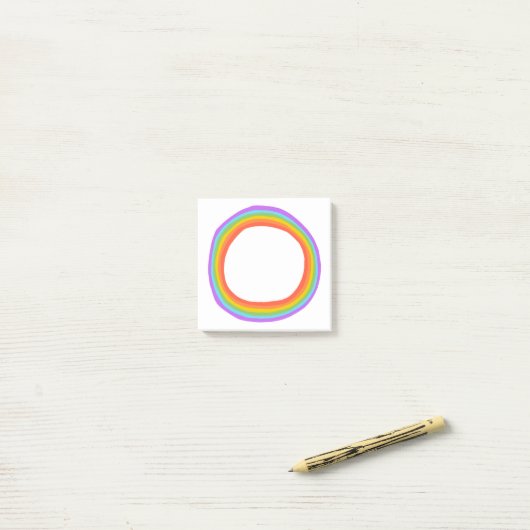 Rainboogcirkelvormig afbeelding kleurrijk vun mode post-it® notes (Op bureau)