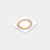 Rainboogcirkelvormig afbeelding kleurrijk vun mode post-it® notes (Schuin)