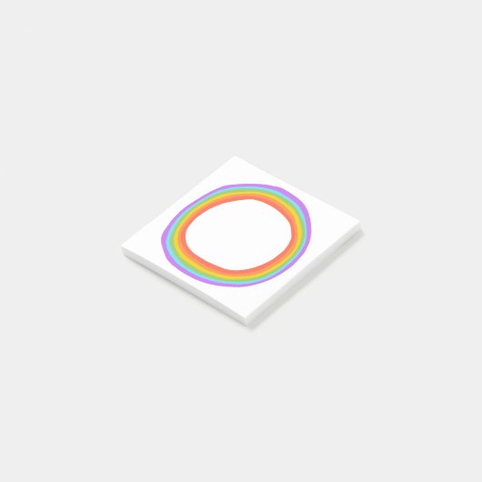 Rainboogcirkelvormig afbeelding kleurrijk vun mode post-it® notes (Schuin)
