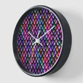 Rainboogdrakenschalen wandklok (Hoek)