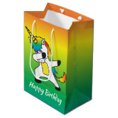 Rainboogeenheden De Dab doen en dansen Medium Cadeauzakje (Voorkant Gekanteld)