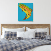 Rainboogforel 1 van Aspen Leaf Canvas Afdruk (Insitu (Slaapkamer))